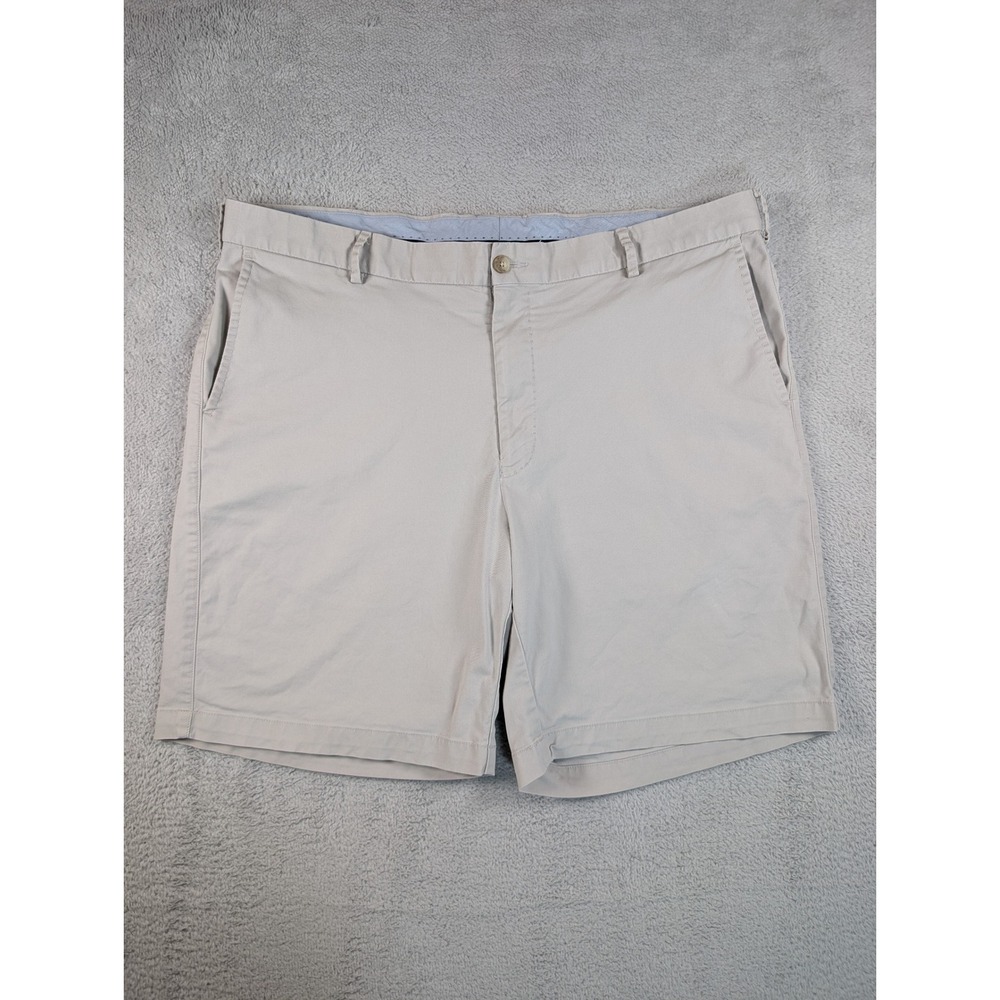 Peter Millar Mens 38 Bone‎ Pima Cotton Stretch Flat Front Chino Shorts
